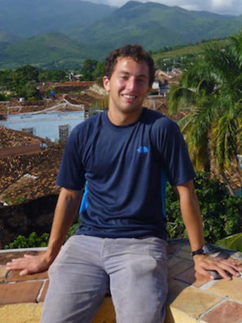 photo of Ethan Samet-Marram abroad